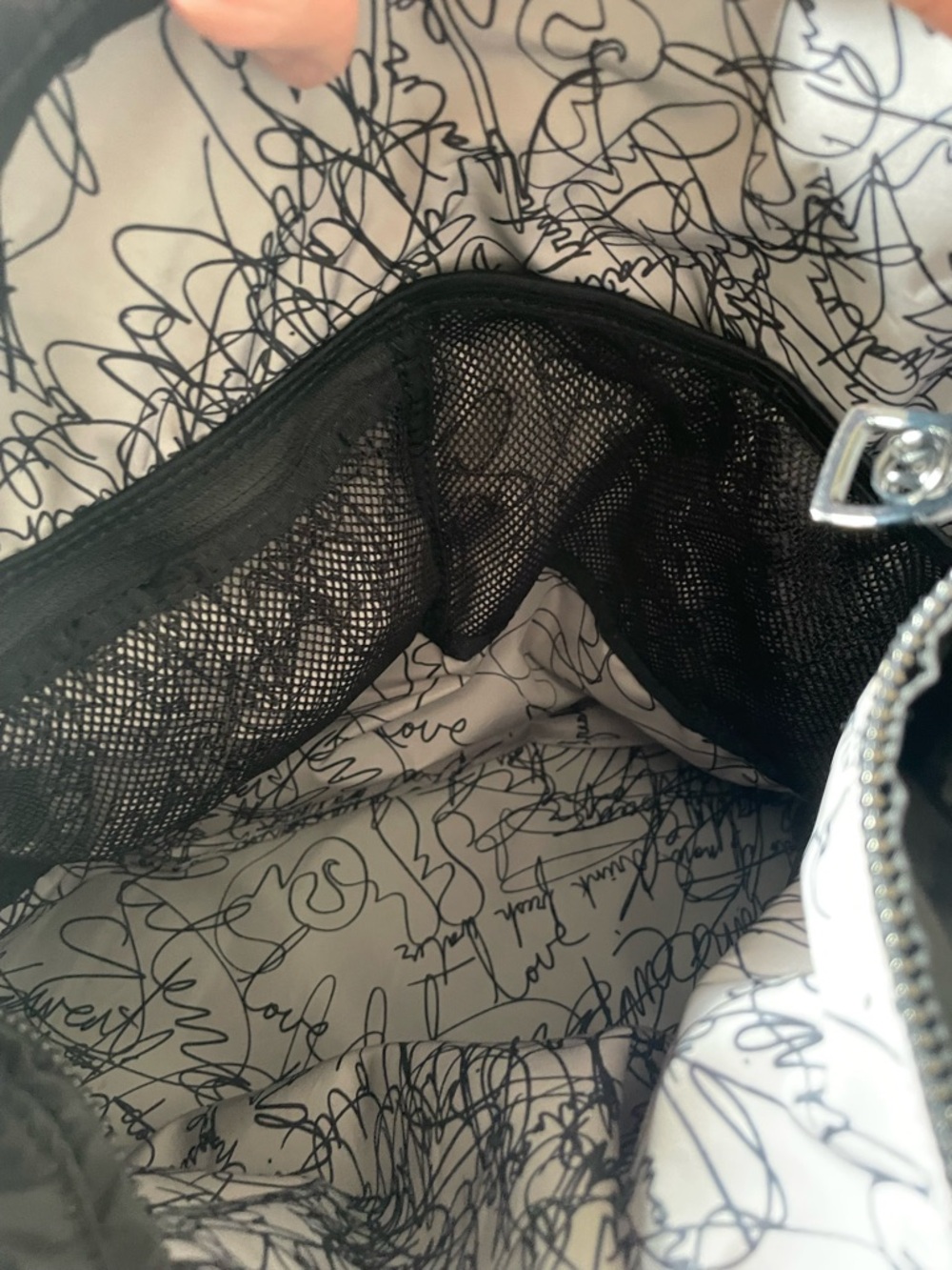 lululemon athletica Black Ruffled Nylon Shoulder Tote - Picture 12 of 16